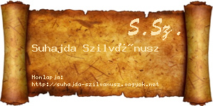 Suhajda Szilvánusz névjegykártya